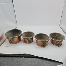 4 Vintage Swedish copper sugar chest/ molds. stackable 