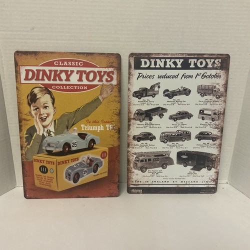 Dinky toys tin signs triumph