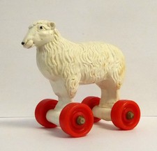 Vintage Tri-ang wheeled Sheep