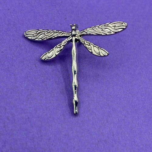 Silver tone dragonfly - silver,
