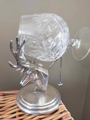 Silver plated stags - silver,