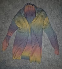 Rainbow Ombre Coloured Cardigan Knitted Size S New Without Tags