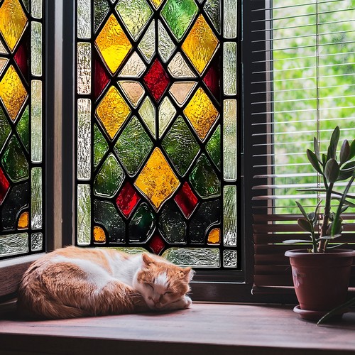Vintage style privacy stained - style,