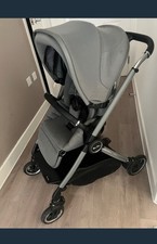Silver Cross Dune Stroller Glacier Grey with Rain Cover and Footmuff Pushchair