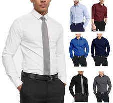 Mens Plain Modern Slim Fit