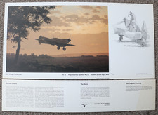 Keith Woodcock, Supermarine Spitfire, ORIGINAL PENCIL SKETCH Ltd Edition 30/50