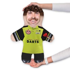 Dart Player | Personalised Mini Me™ | Photo Doll | Face Teddy | Funny Photo Gift