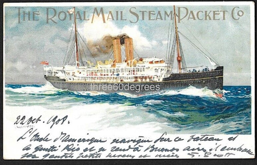 Early ship postcard royal mail - ship,