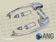 GINETTA G15 '67-'71 CHROME EXTERNAL DOOR HANDLES x 2, PLUS GASKETS & FITTINGS