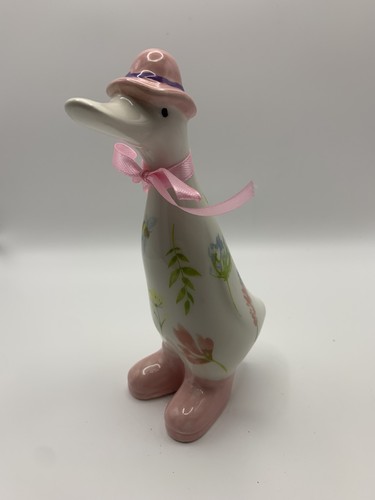 Ceramic duck with bees - duck, &