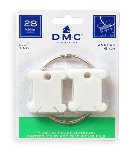 28x dmc plastic bobbins ring - dmc,