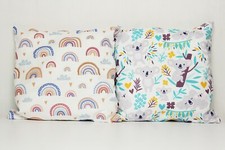 2 pack baby pillows filled  cushions 4 pram cot bed rainbows koalas 1 year+