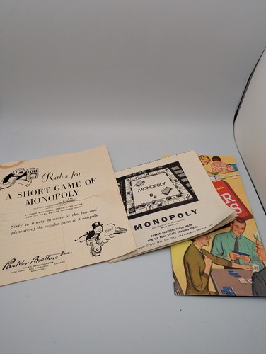 1954 monopoly instructions - monopoly,