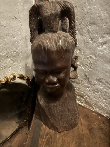 Vintage african wooden - wooden, head