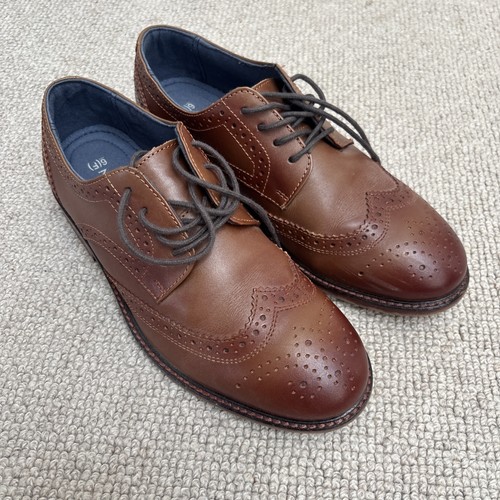 Boys brown leather brogues - brown, by