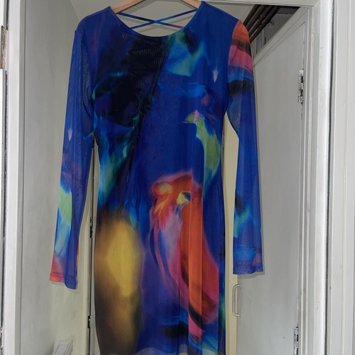 Mesh multi coloured long - coloured,