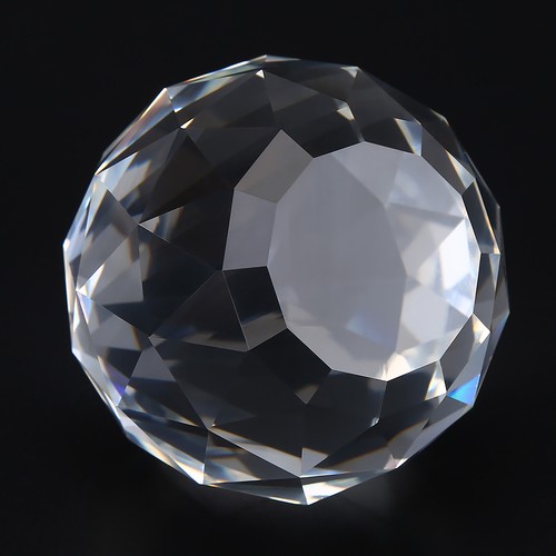 Clear cut crystal glass - cut,
