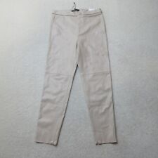 Zara Vinyl Trouser Womens Large W30 L27 Ankle Beige Slim Fit Casual NWOT
