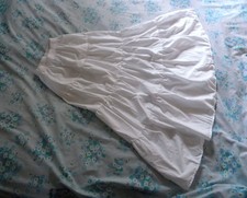 ASOS Design Indian Boho Gypsy Cotton Skirt White Tiered Elasticated XS Sz 4 - 6