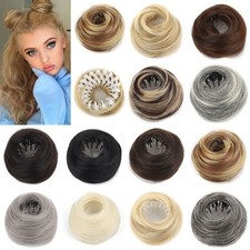 Messy Hair Bun Extensions Updo