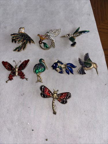Large vintage birds brooches - 8,