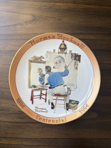 Norman rockwell triple self - rockwell,