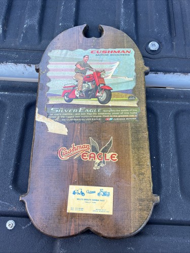 Cushman motor scooter plaque - cushman,