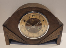 Rustic Antique c1920’s German "Mauthe" Art Deco Chiming Clock (Fully Serviced)