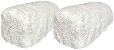 100% Cotton Crochet Hand Made White Arm Caps & Backs Antimacassars £5.99 Each