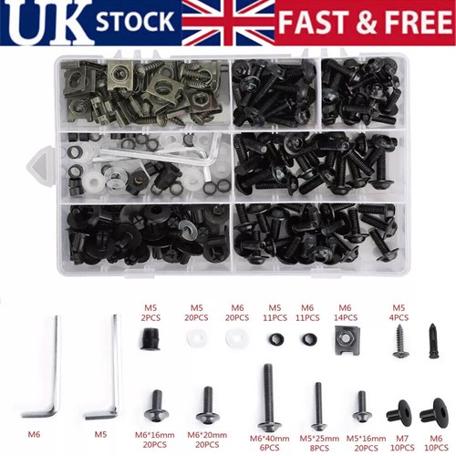 Black fairing bolts screws kit - bolts,