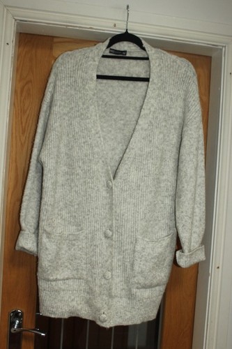 Grey chunky knit - m&s, cardigan