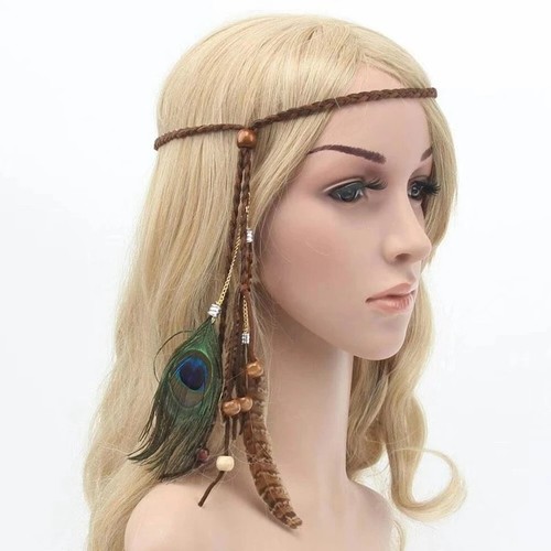 Boho feathers headbands hippie - headbands,