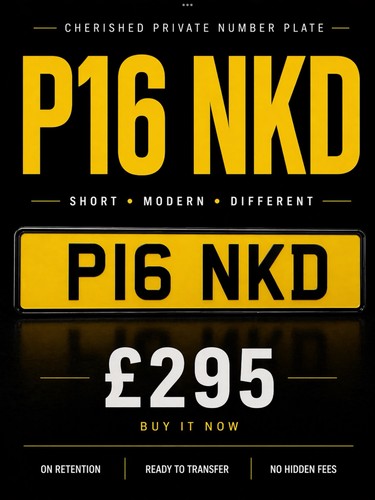 P16 nkd personal car reg - p16,