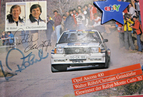 Rally autograph card röhrl - autograph,