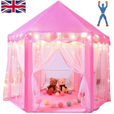 Kids Light Up Play Tent Girl Pink Fairy Princess Childrens House Includes Lights