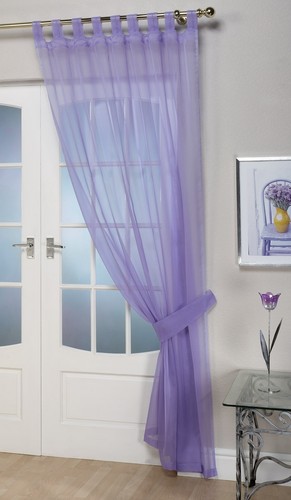 Colour match tab top voile - colour,