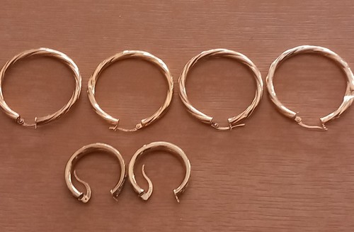 Gold earrings 3 - earrings, pairs