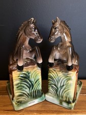 Horse Bookends Vintage In Good