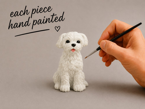 Maltese puppy figurine - maltese,