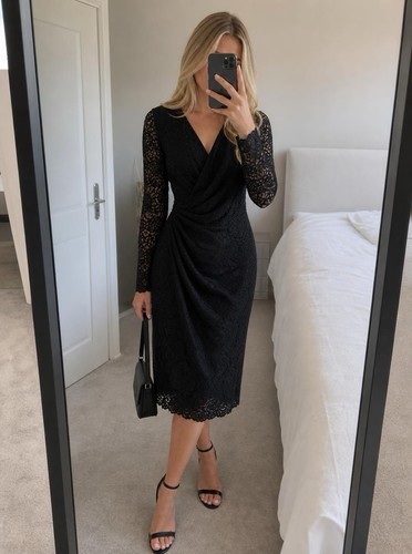 Kaliko black lace midi - kaliko,