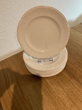 8 X Churchill Hotelware Super Vitrified White Scallop Rim Side Plates 18cm VGC 