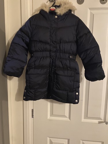 Navy faux fur - fur, hooded