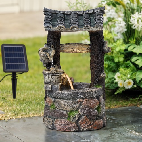Outdoor solar wishing well - wishing,