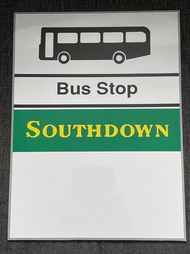 Southdown bus stop sign - southdown,