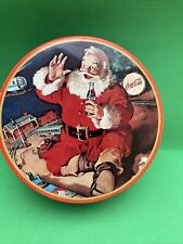 Vintage 1986 Coca Cola Santa Tin - Biscuits Sweets Treats - Train Bus Drum