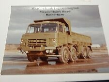 Foden Green Tipper  Meadowbank Engineering Rotherham  Advertising Photo 10x11 