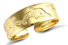 Dolphin Toe Ring 9ct Gold