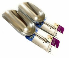 2x LARGE ALUMINIUM FOOD SCOOP