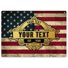 Vintage USA Flag Bar Sign