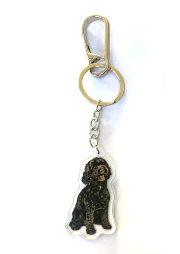 Cockapoo black dog keyring - dog,